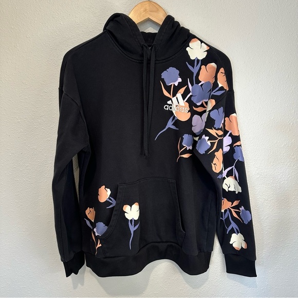 Adidas Floral Black Hoodie - Picture 3 of 12